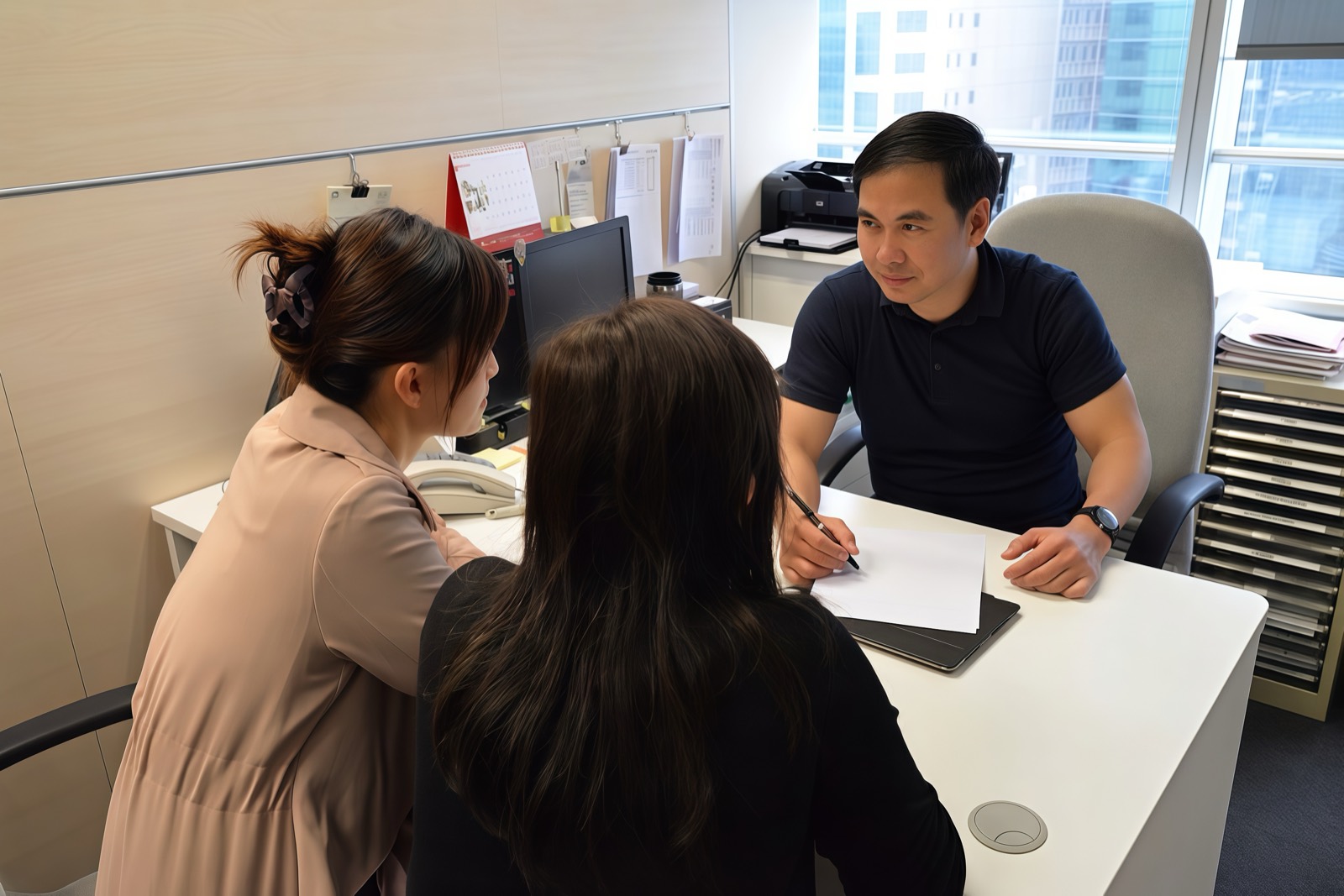 CIS investigator consulting with clients